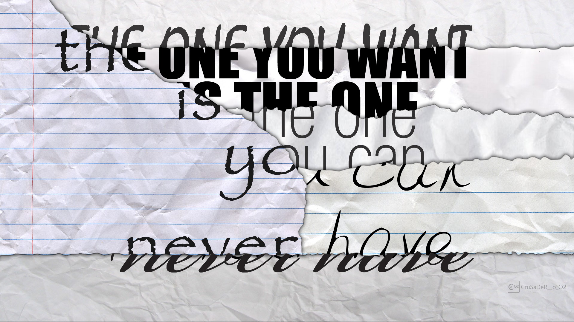 crumpled paper quote