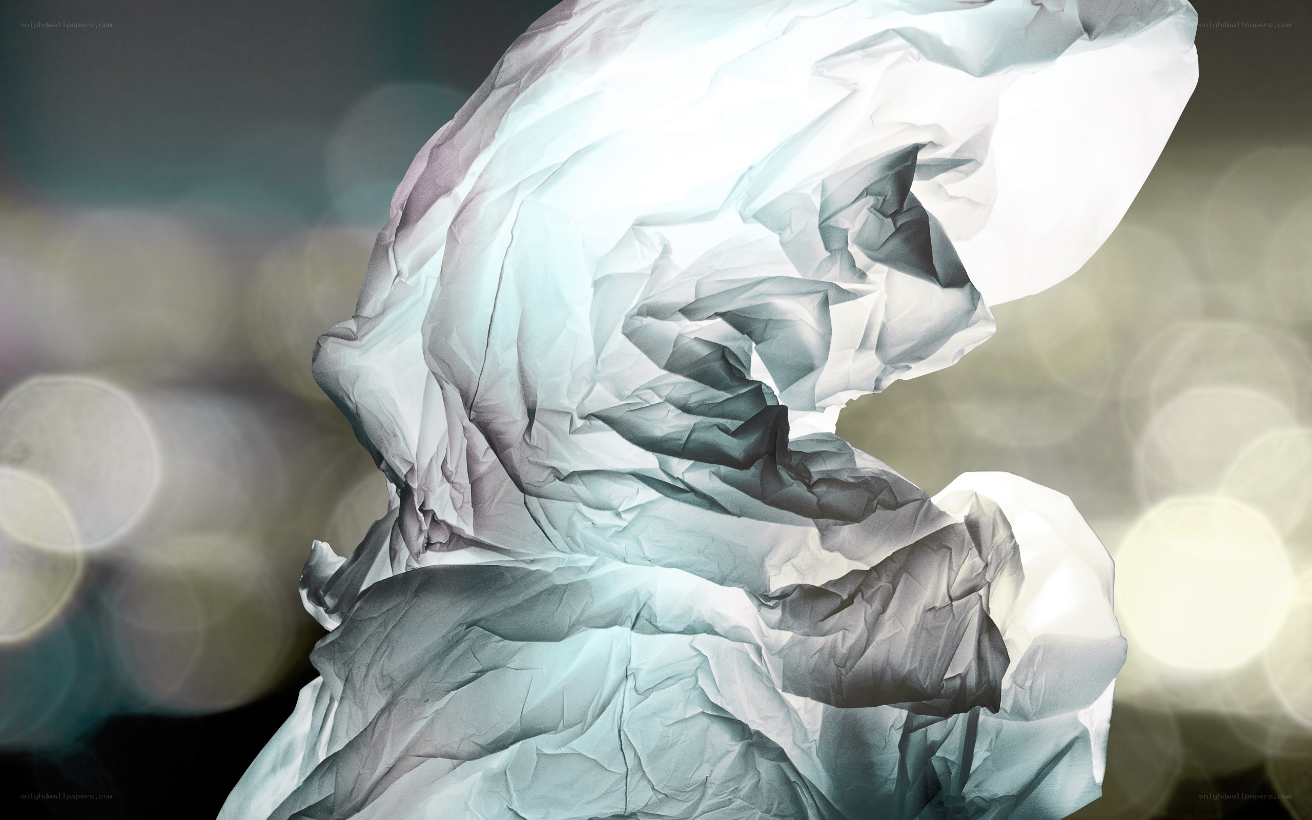crumpled paper sculpture