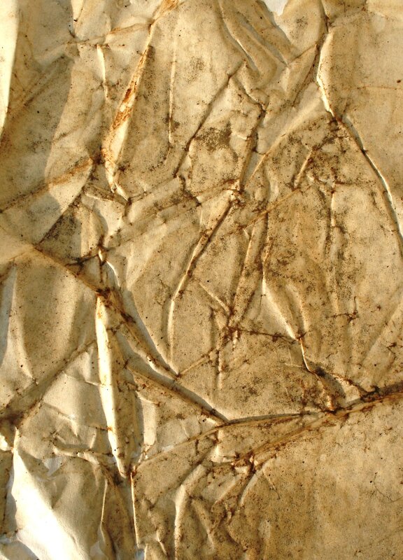 Crumpled Paper Texture — Beige, Neutral, Photograph, Wrinkles