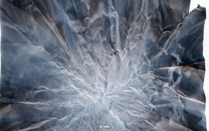 Crumpled Paper Texture — Gray, Neutral