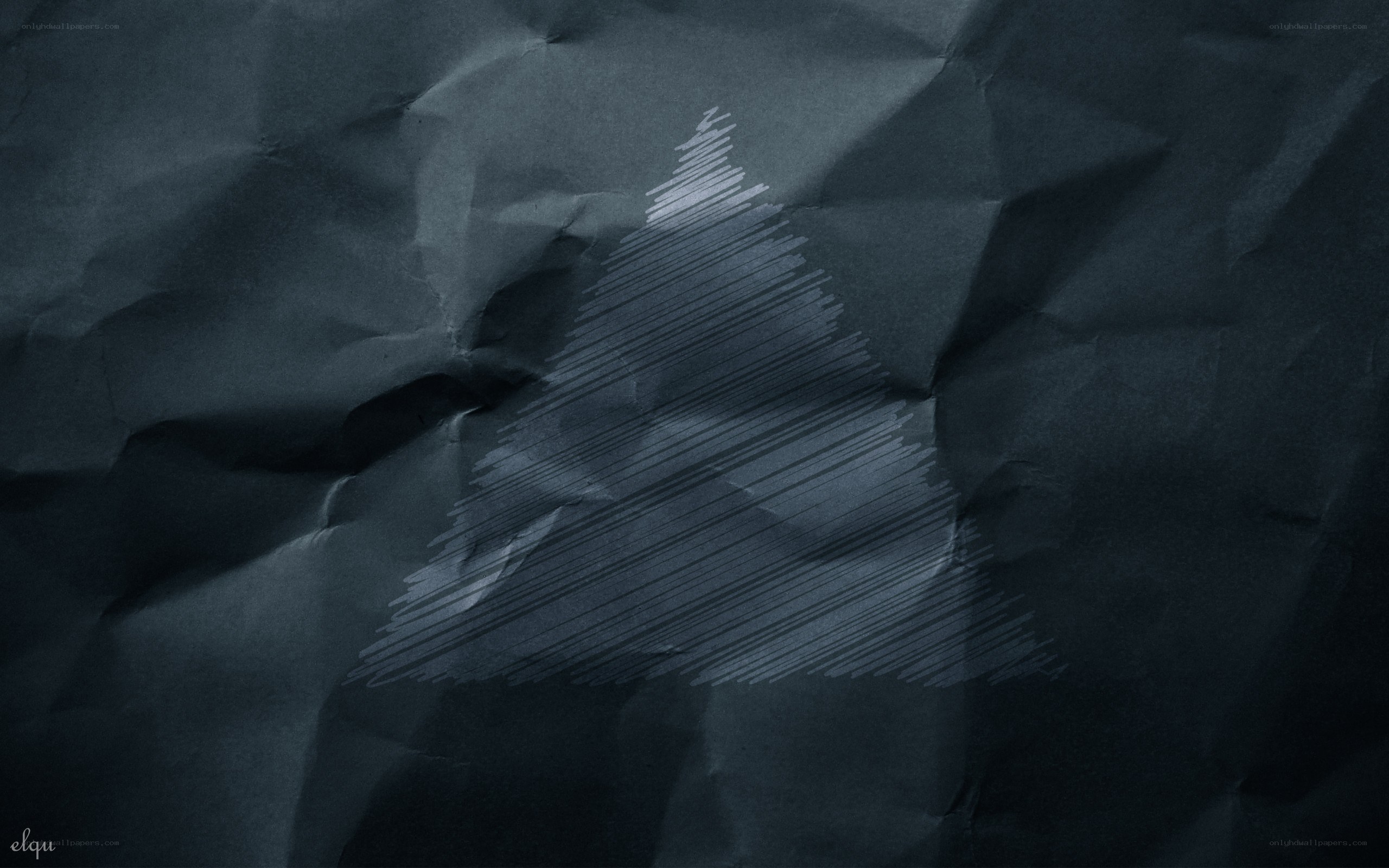 crumpled paper with sketch