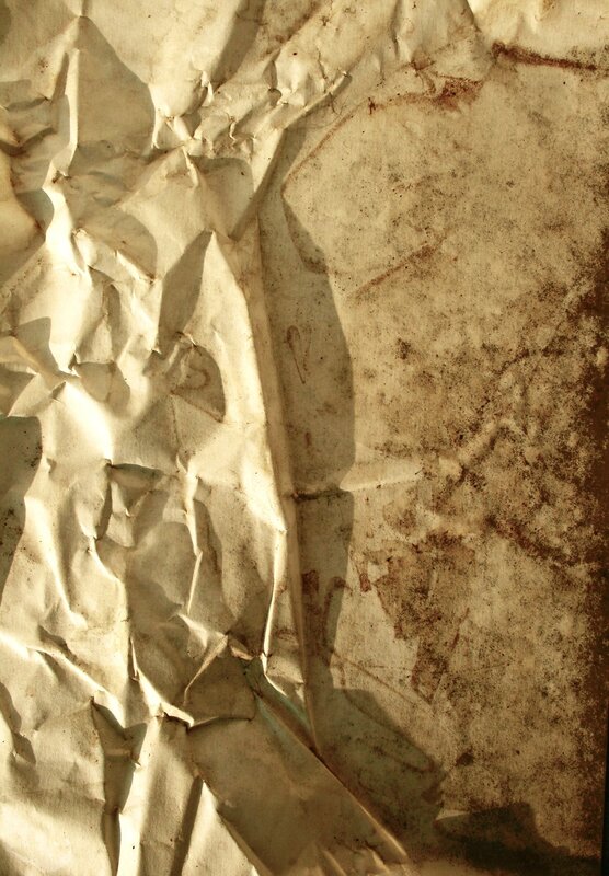 Crumpled Paper with Stains — Brown, Dull