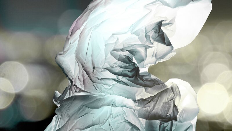 Crumpled White Paper — Dramatic