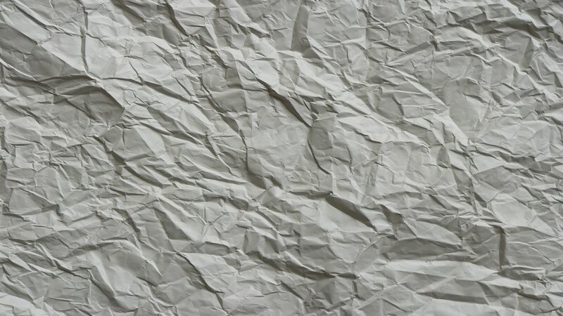 Crumpled White Paper — Gray