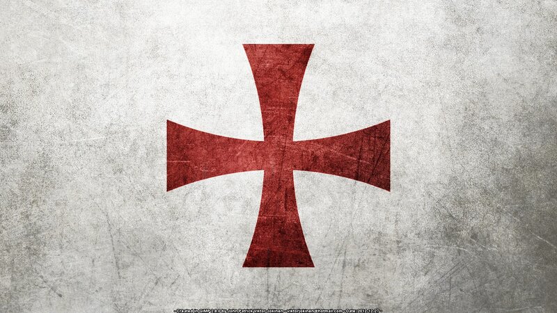 Crusader cross on weathered background