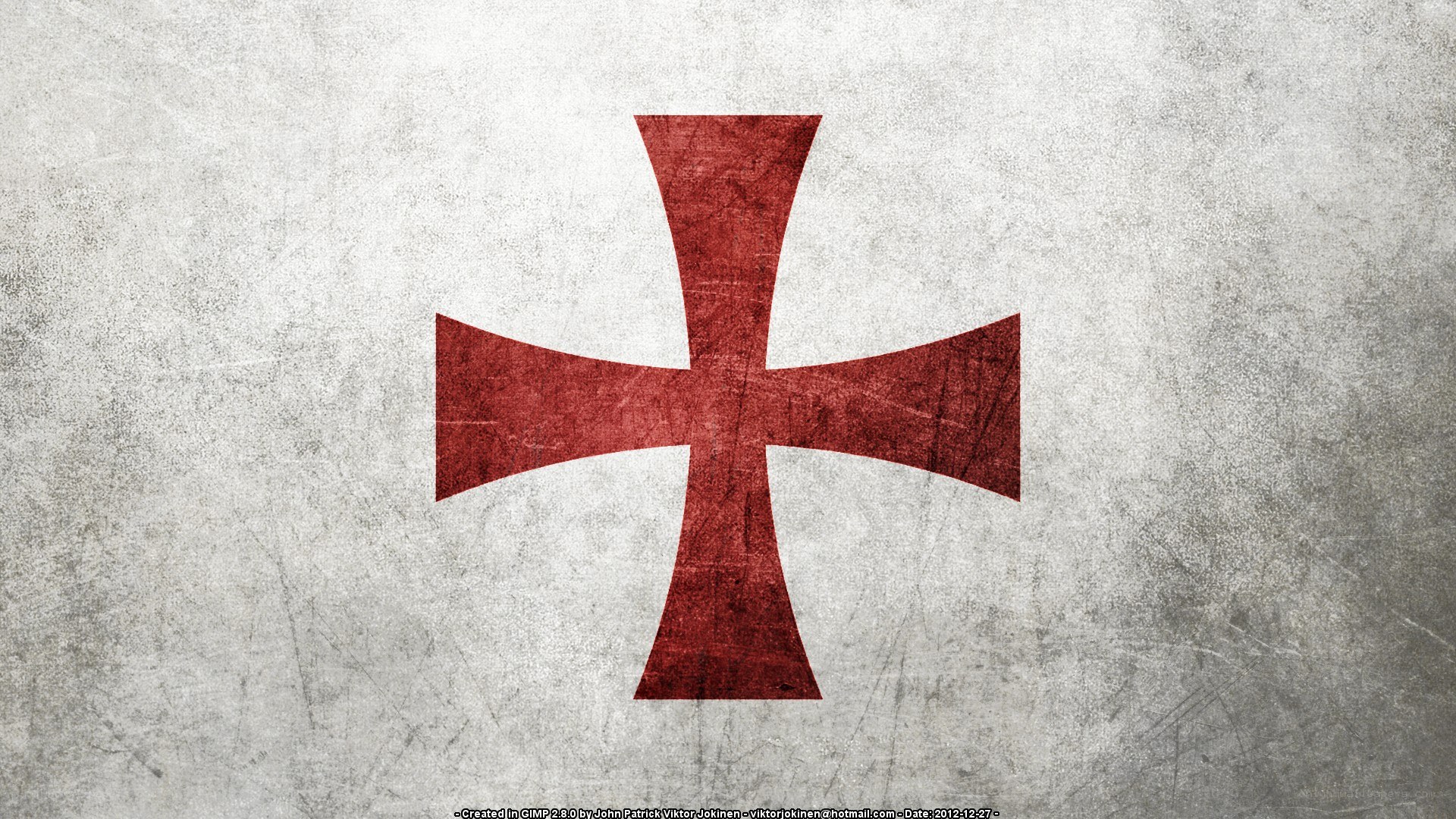 Crusader cross on weathered background
