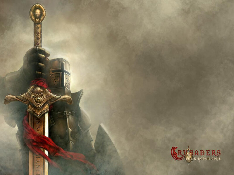 Crusader knight with sword