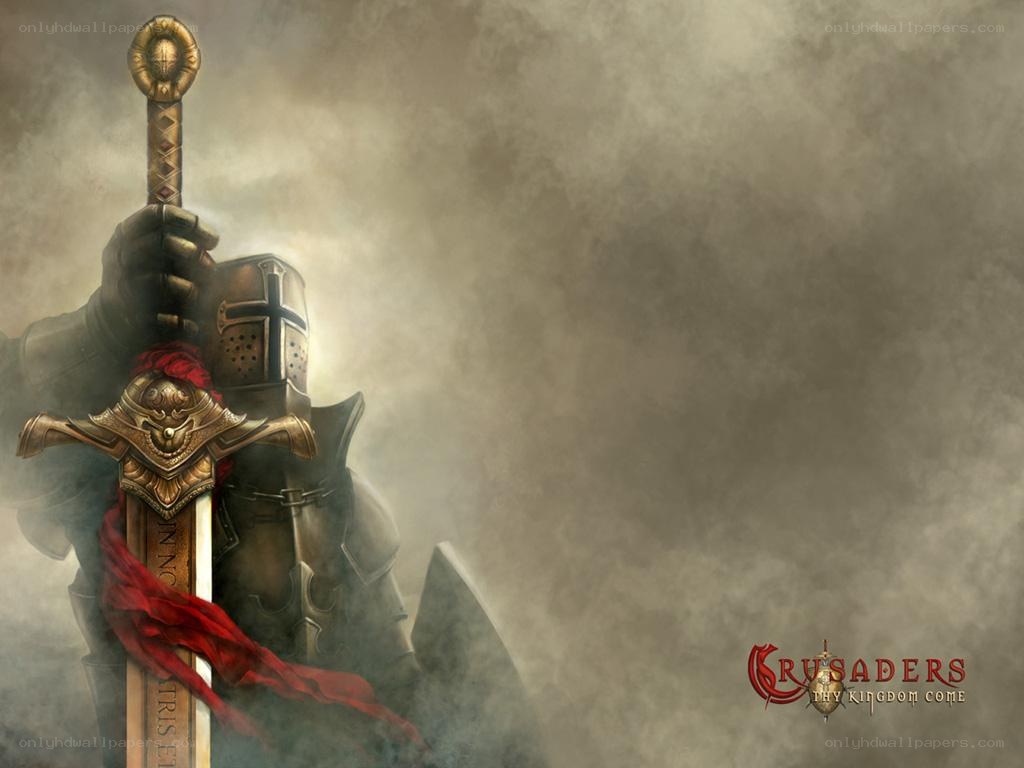 Crusader knight with sword