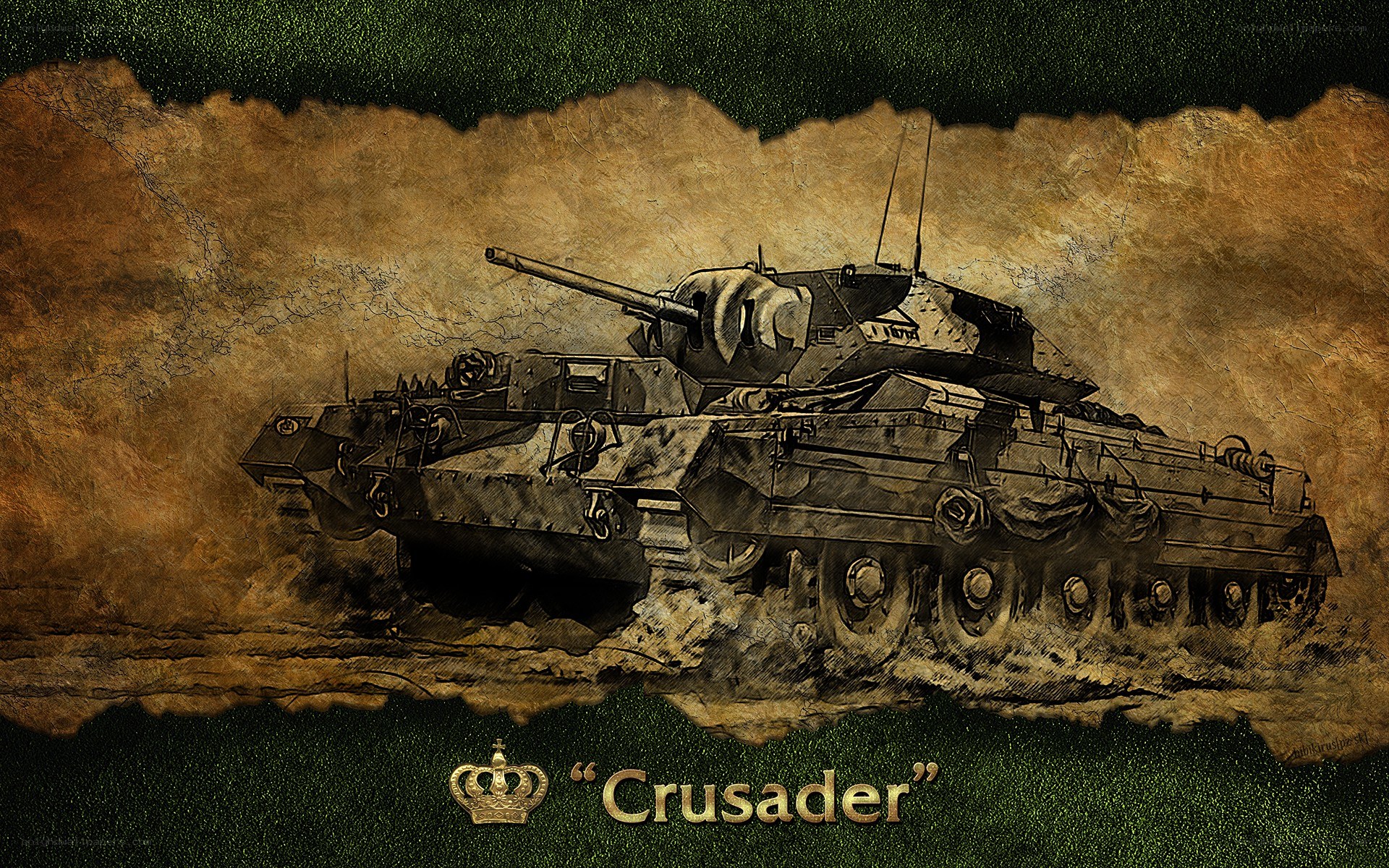 Crusader tank illustration