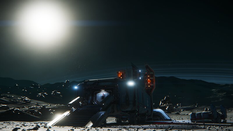 Crusader Vehicle on Moon