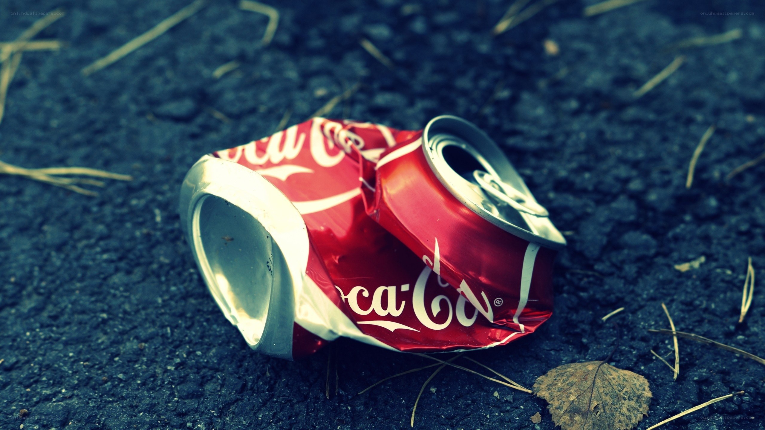 crushed coca-cola can