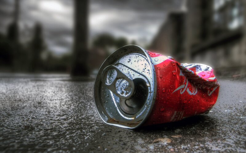 Crushed Soda Can — Red