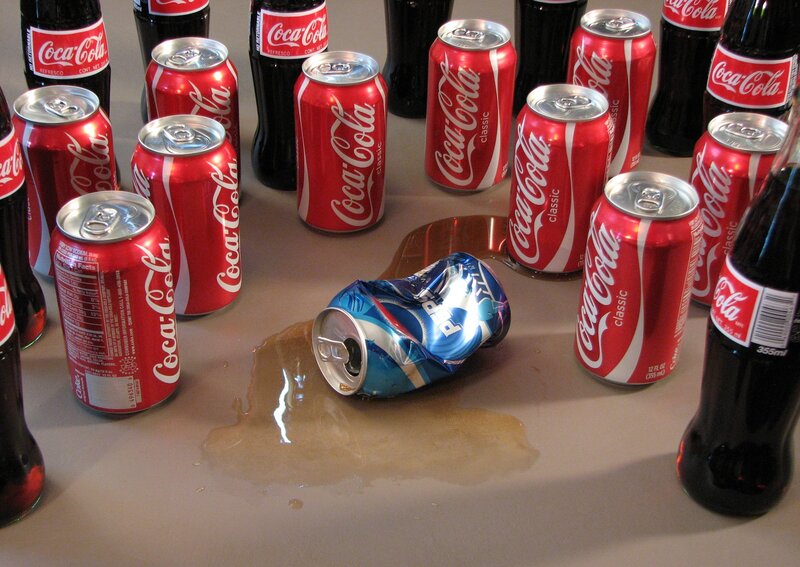 Crushed Soda Can Spill