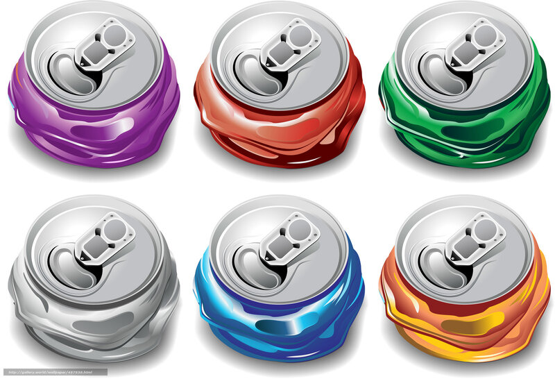 crushed soda cans
