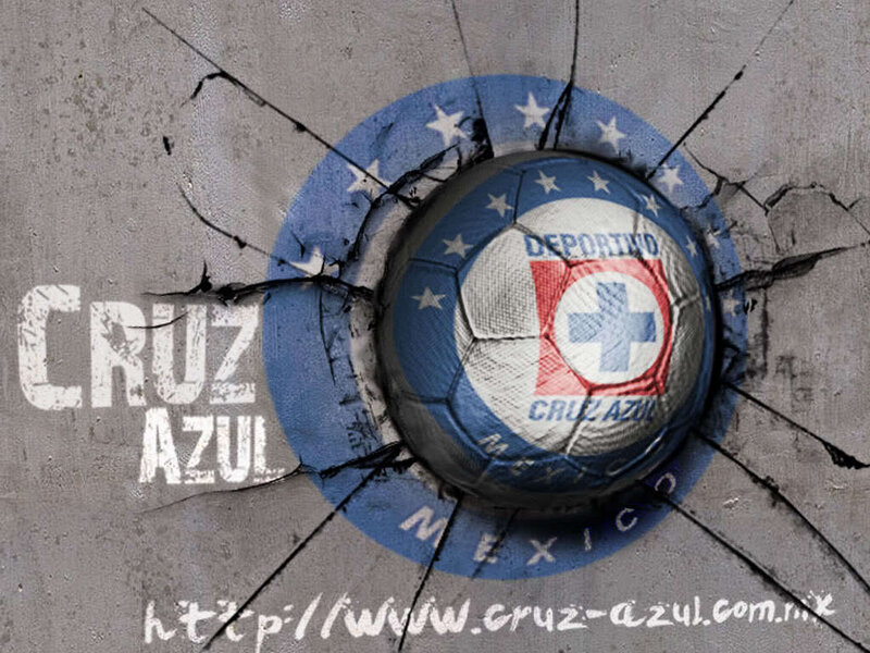 Cruz Azul soccer ball breaking wall