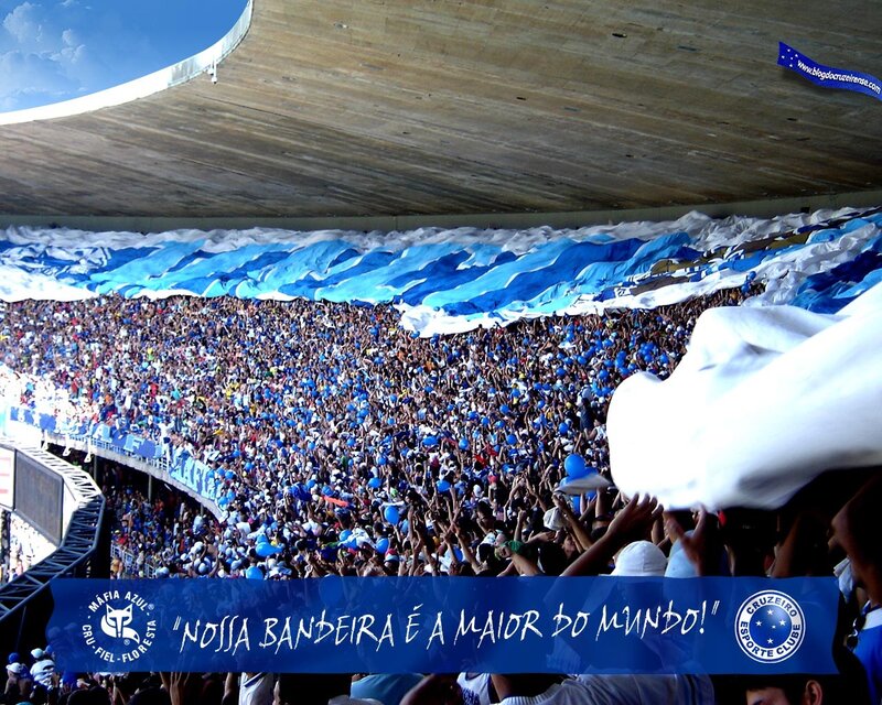 Cruzeiro fans in stadium