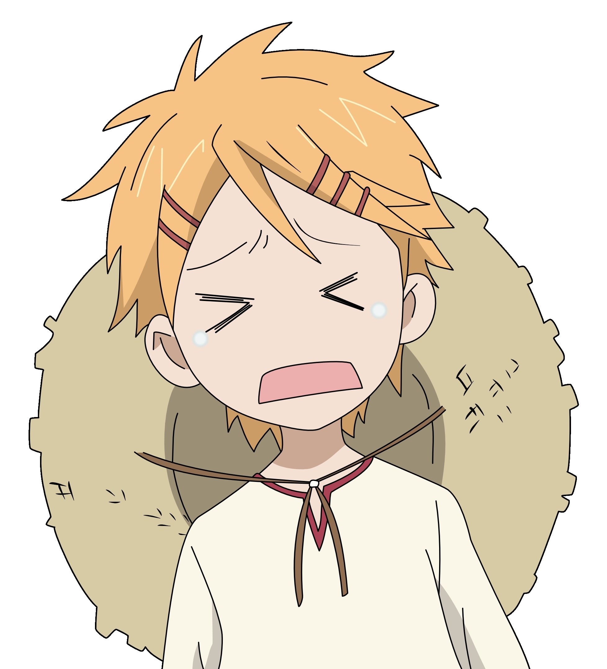 crying anime boy character