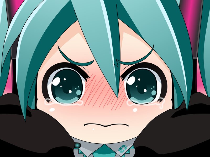 crying anime character