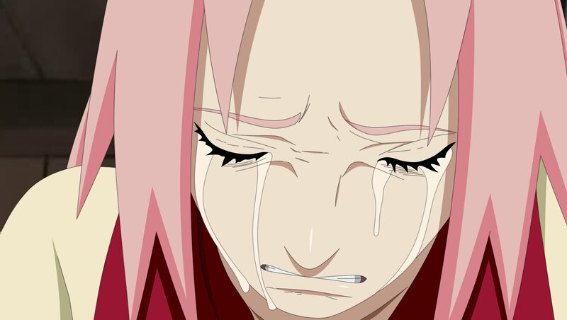 crying anime character