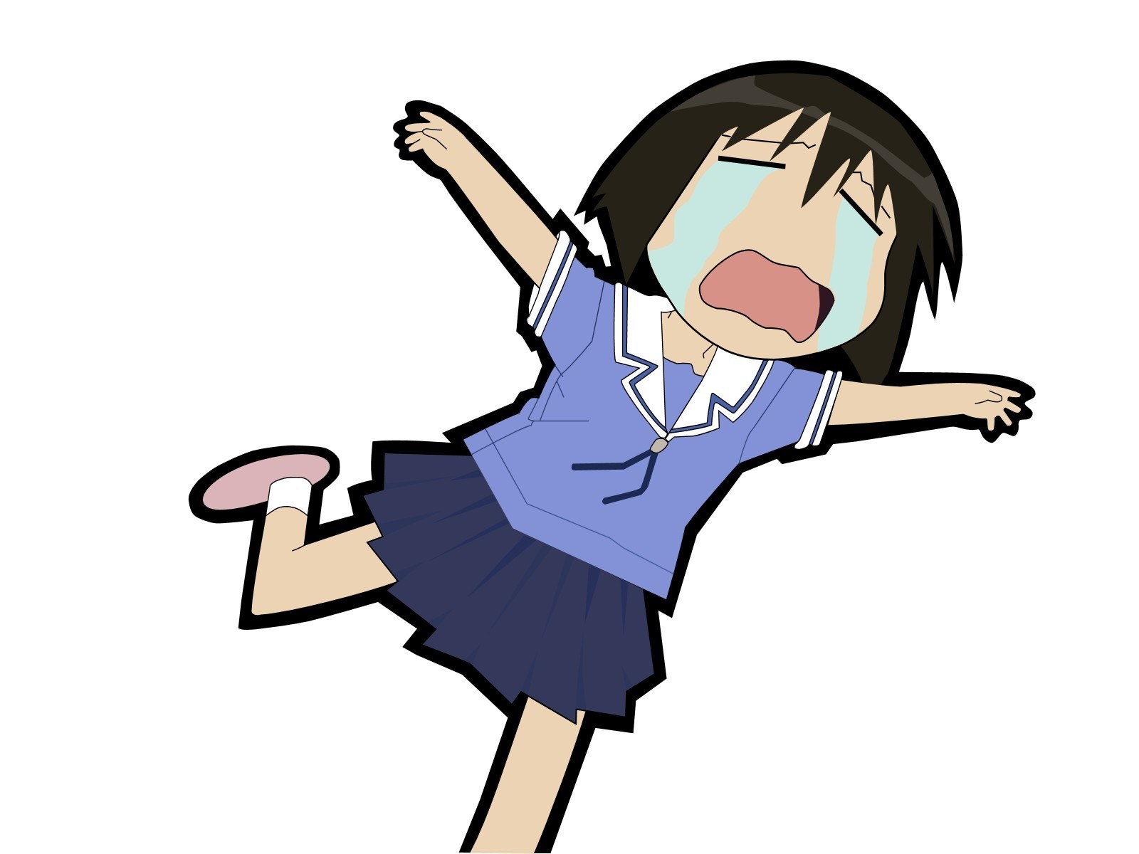 crying anime girl