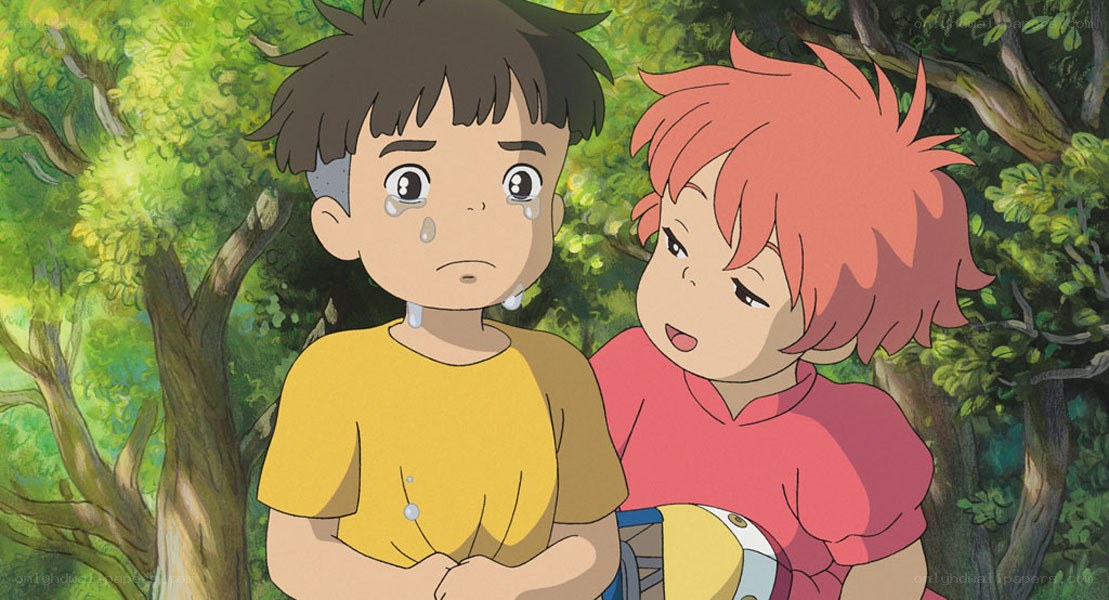Crying boy and red-haired girl