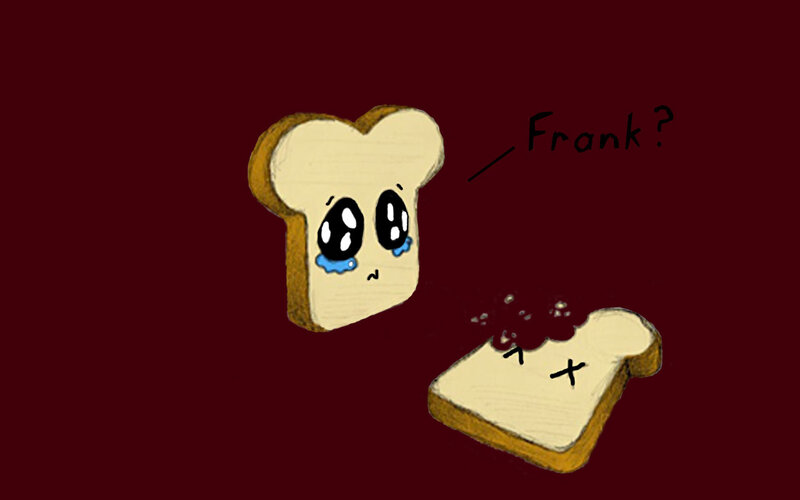 Crying bread slice