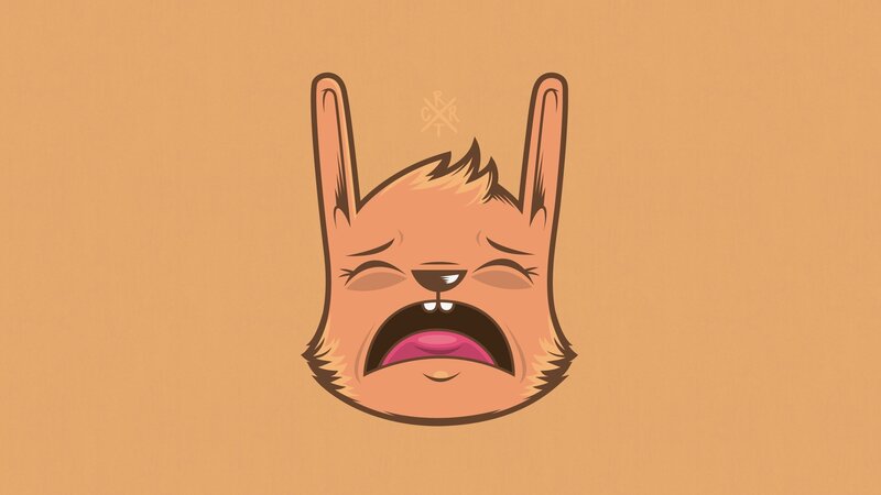 crying cartoon animal face