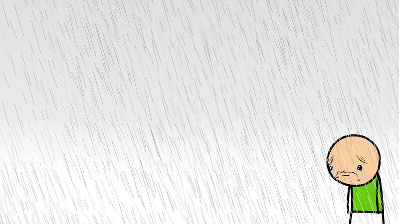 Crying Character in Rain