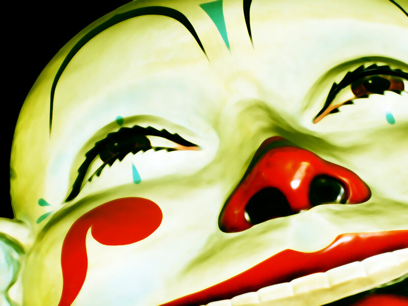 Crying clown mask