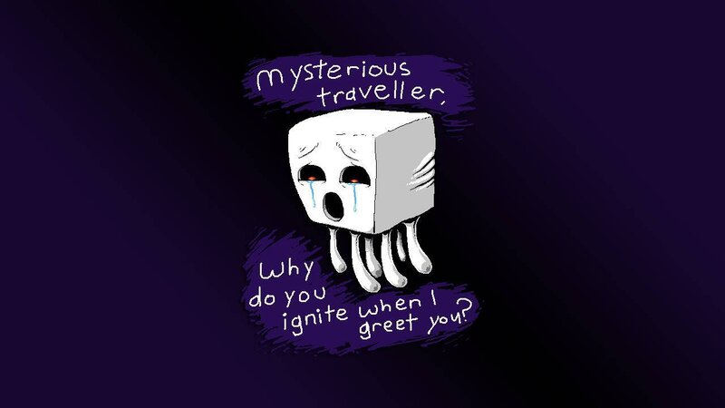 Crying Cube Character — Purple