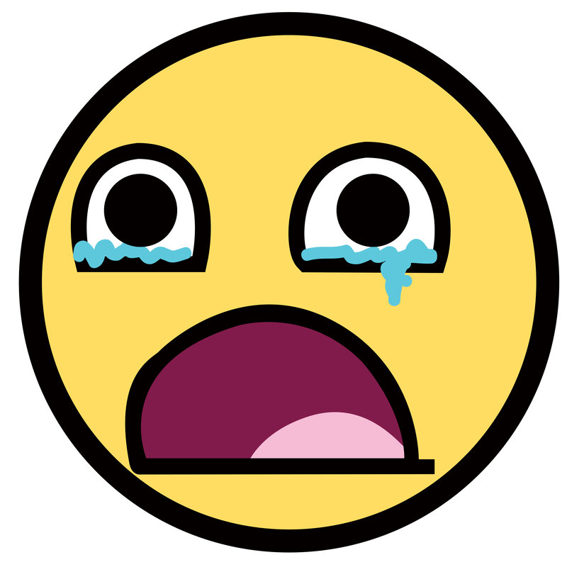 Crying Emoji Face — Yellow