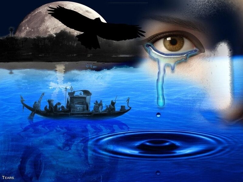 Crying Eye Over Water