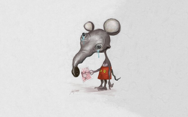 crying mouse character