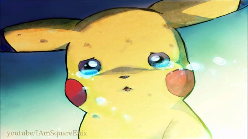 Crying Pikachu — Yellow, Sad
