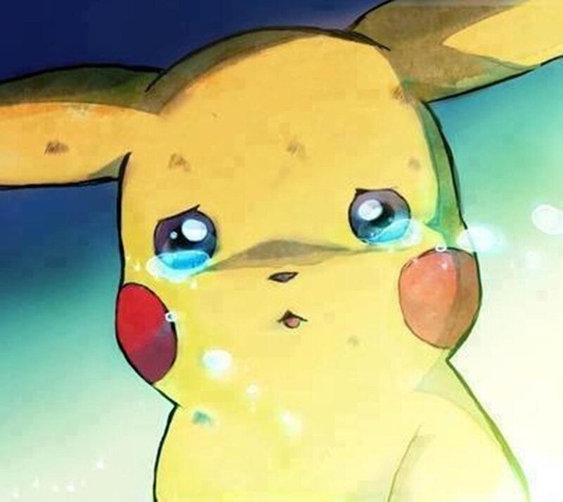 Crying Pikachu — Yellow