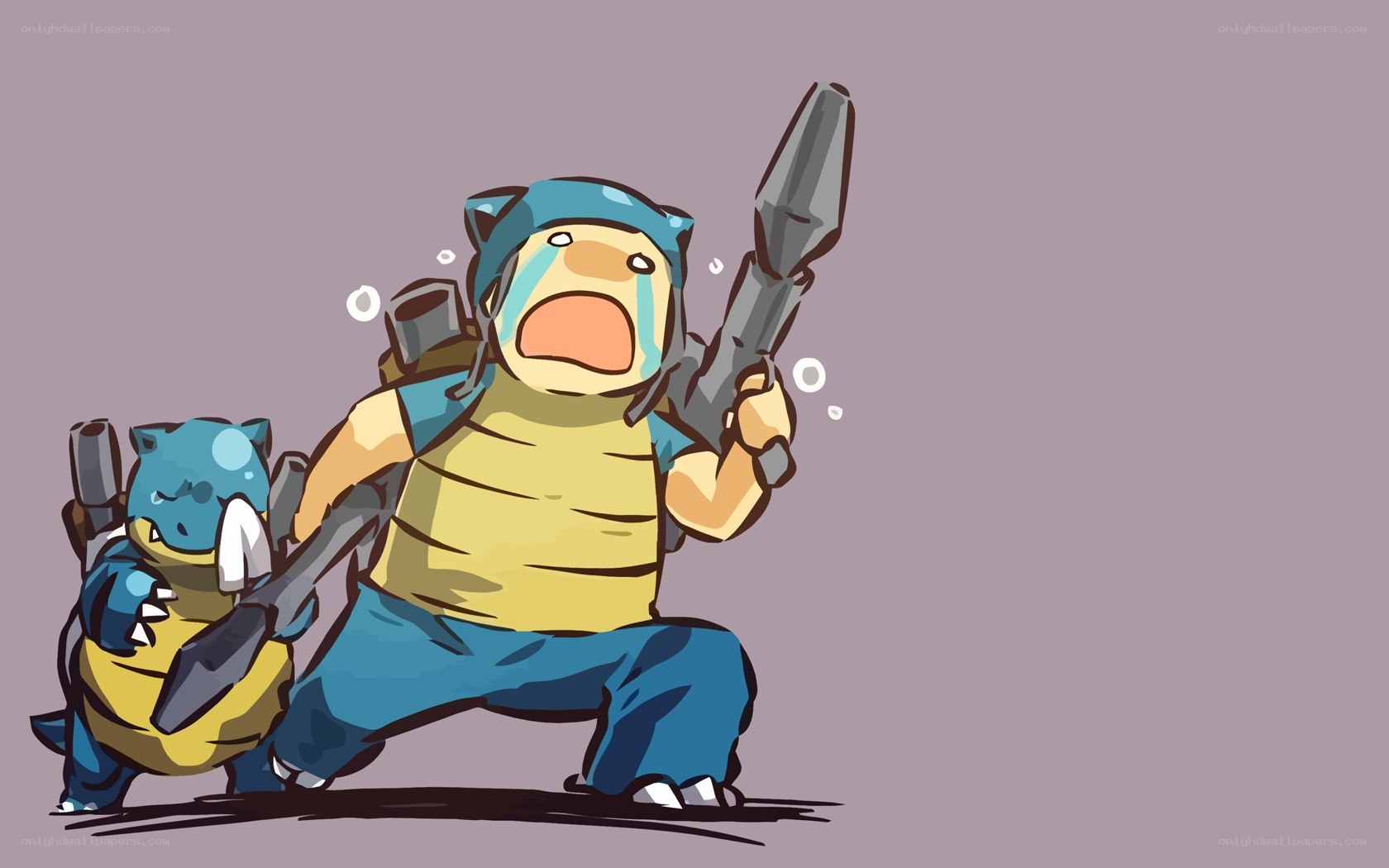 Crying Pokémon soldier