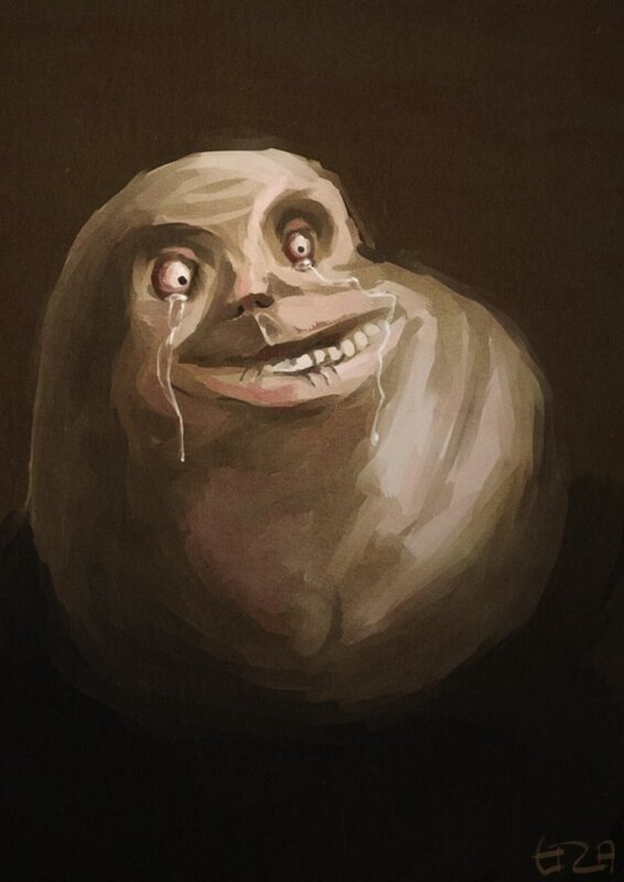 Crying Troll Face — Brown