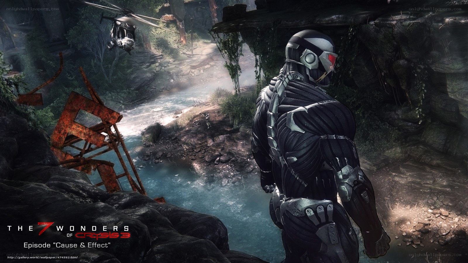 Crysis 3 character overlooks river