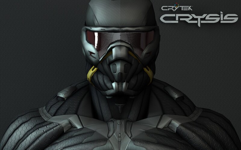 Crysis character in futuristic armor