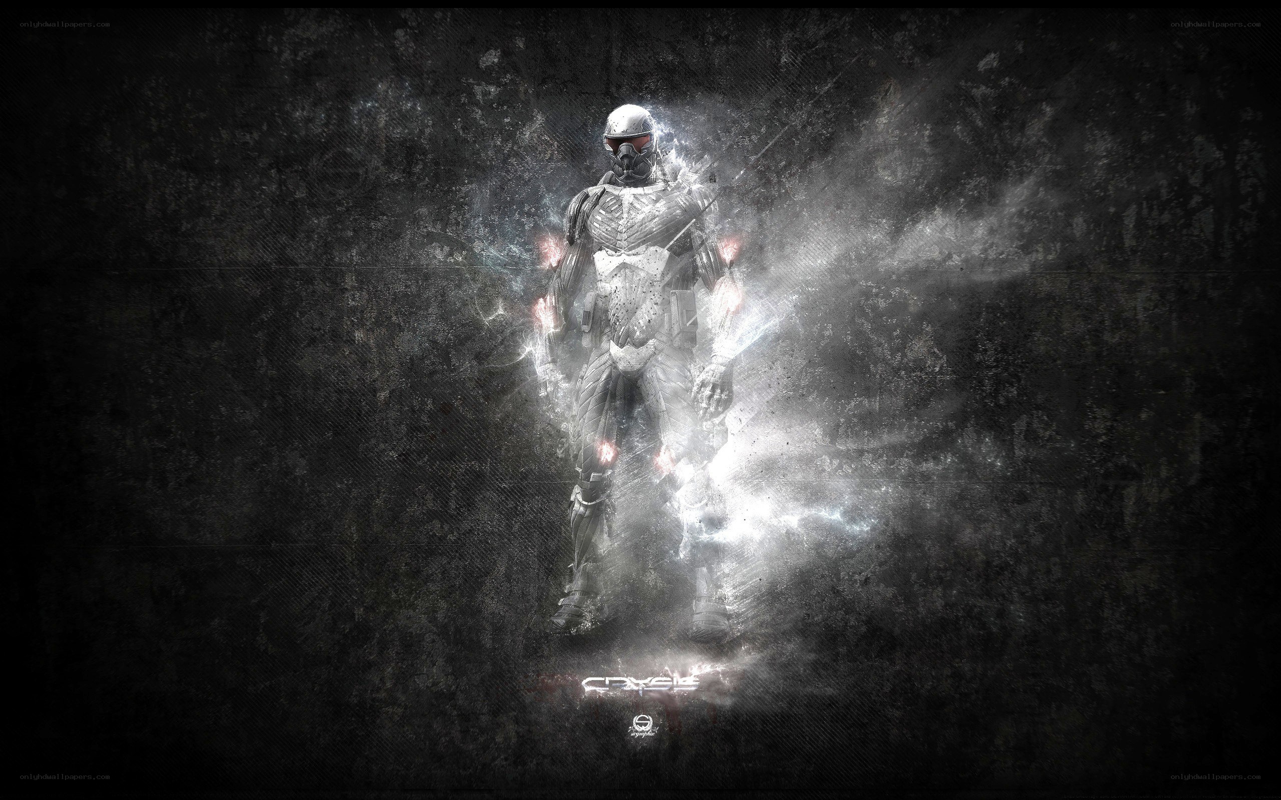 Crysis soldier in glowing armor