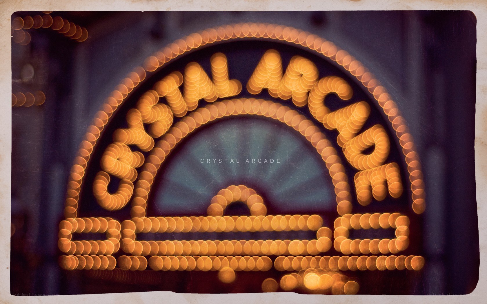 Crystal Arcade neon sign