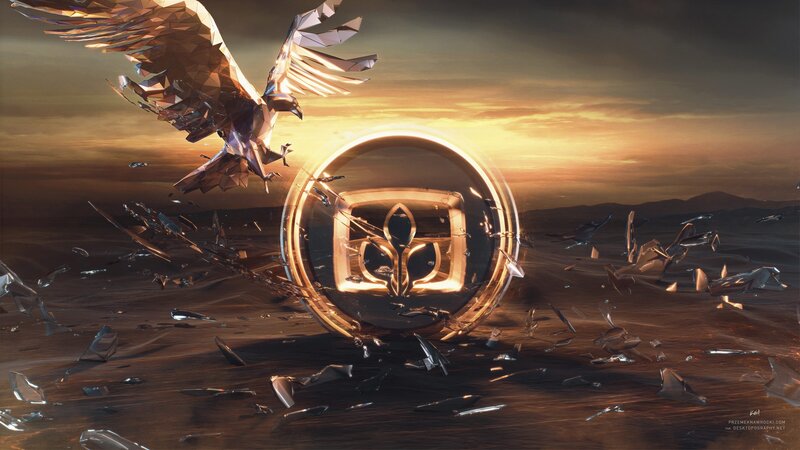 Crystal Bird and Coin