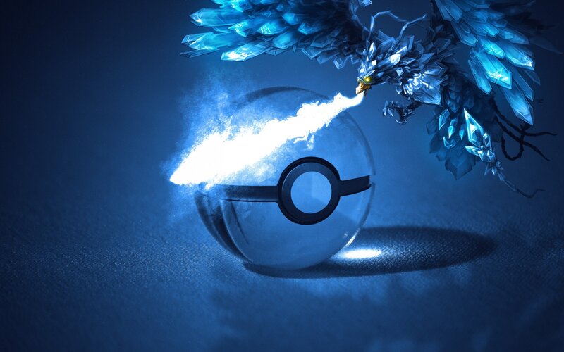 Crystal Bird in Pokeball