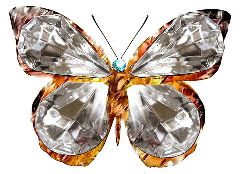 crystal butterfly brooch