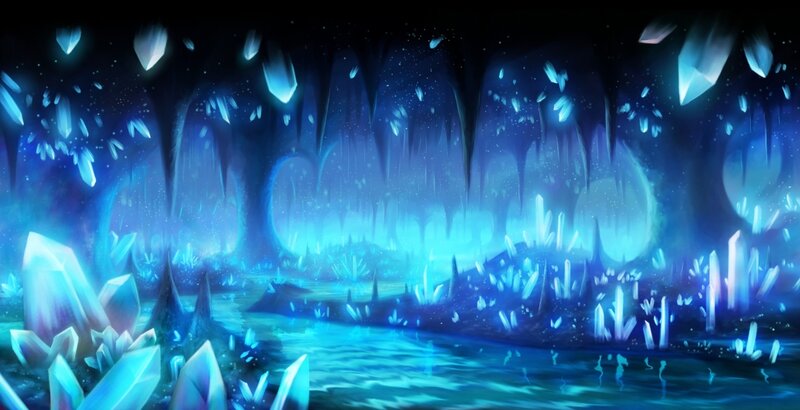 Crystal Cave Interior — Blue