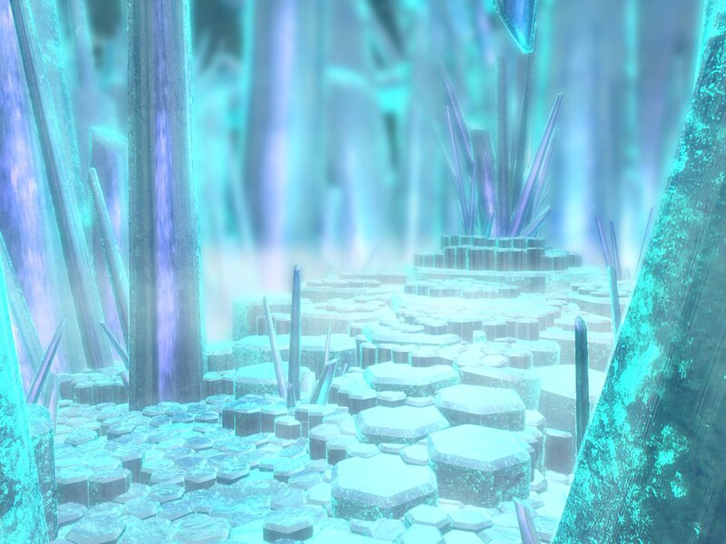 Crystal Cave Interior — Cyan