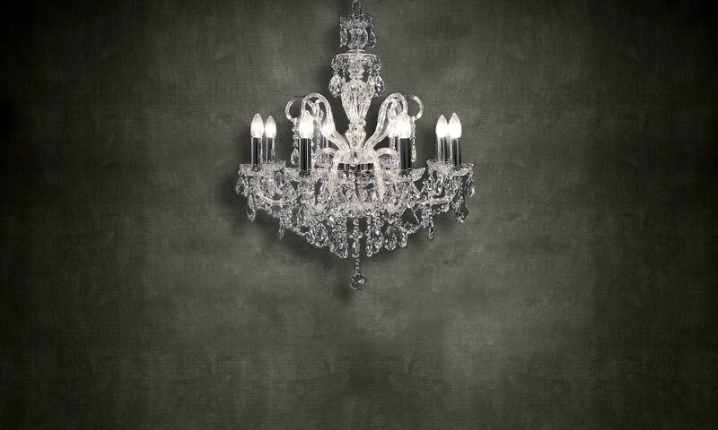 Crystal Chandelier — Gray