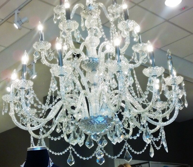 Crystal Chandelier — White