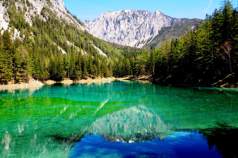 Crystal-clear Alpine Lake
