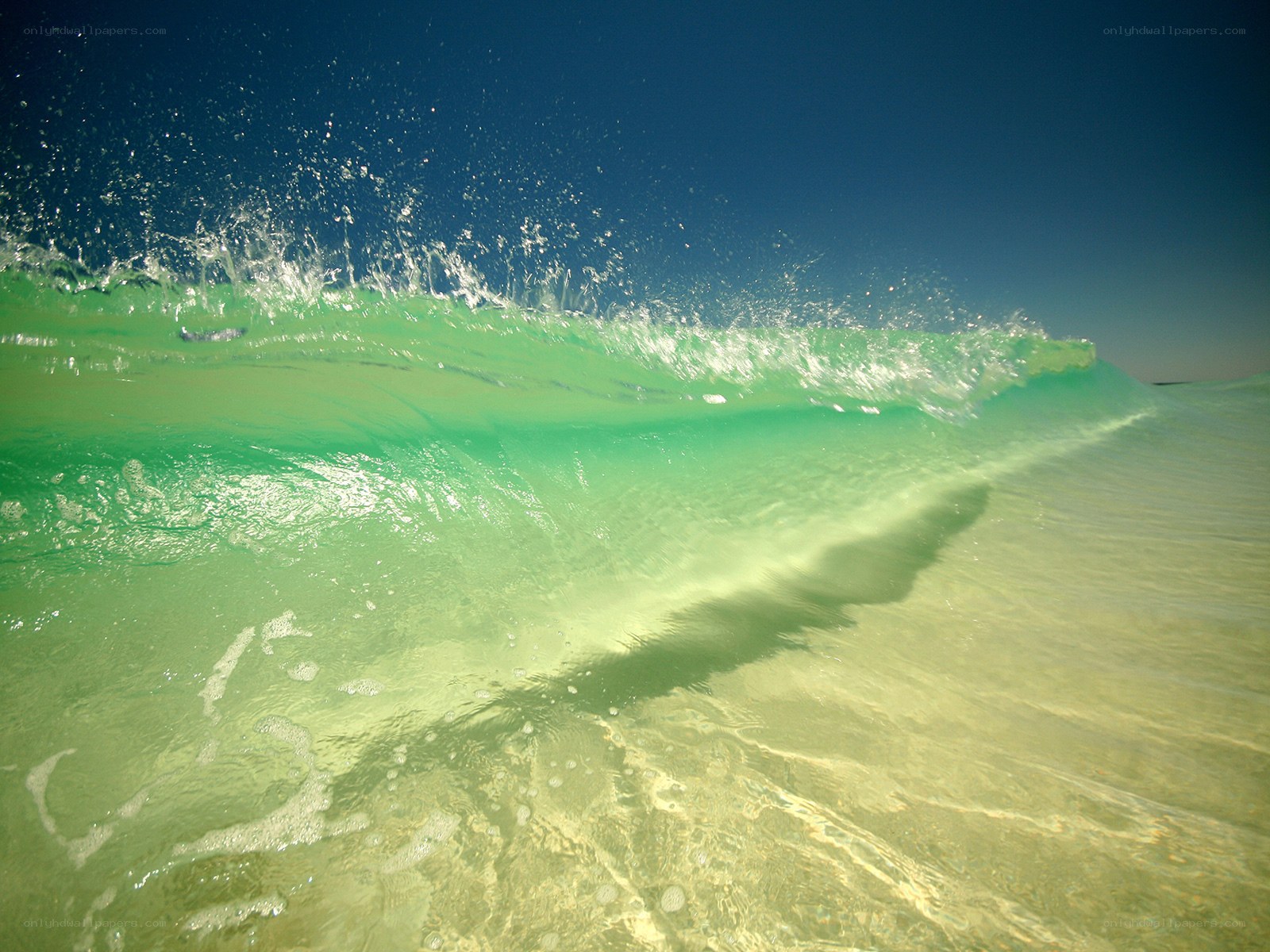 crystal-clear ocean wave